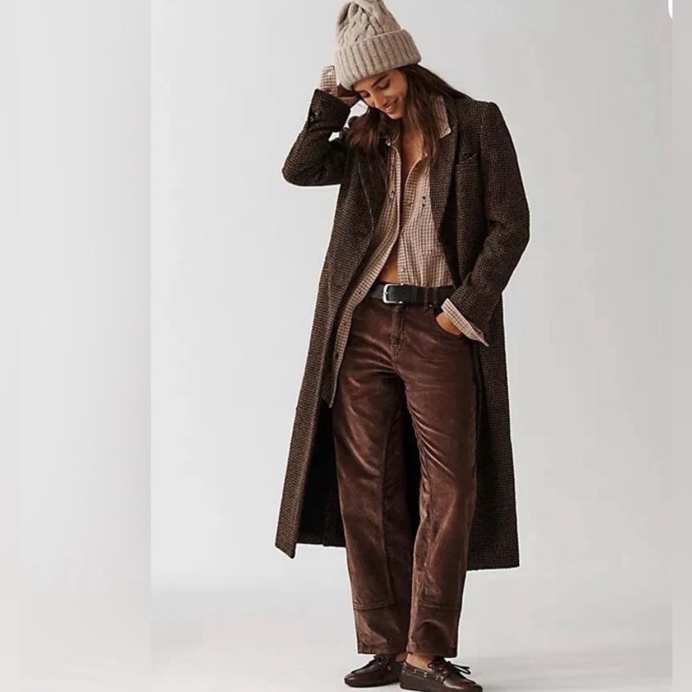 Free People/ We The Free Risk Taker Corduroy High Rise Straight Leg Pants